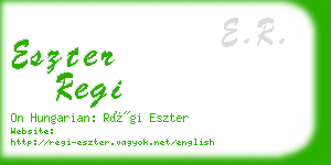 eszter regi business card